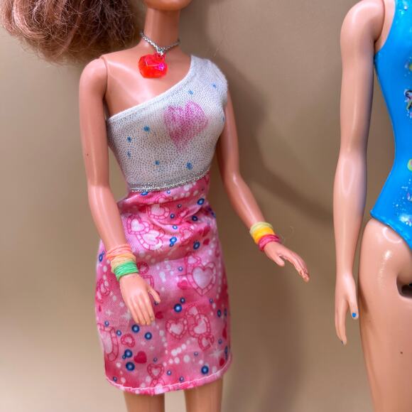 Lot of 2 Barbie Dolls Color Reveal Unicorn Teal and Barbie Sweetheart Pre-loved - Picture 7 of 13